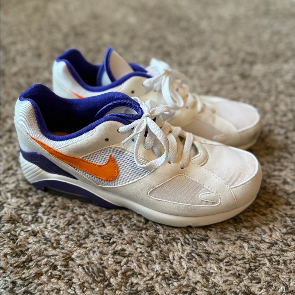 Nike 180 Air Max Sneakers - Men’s 8 - White and Orange